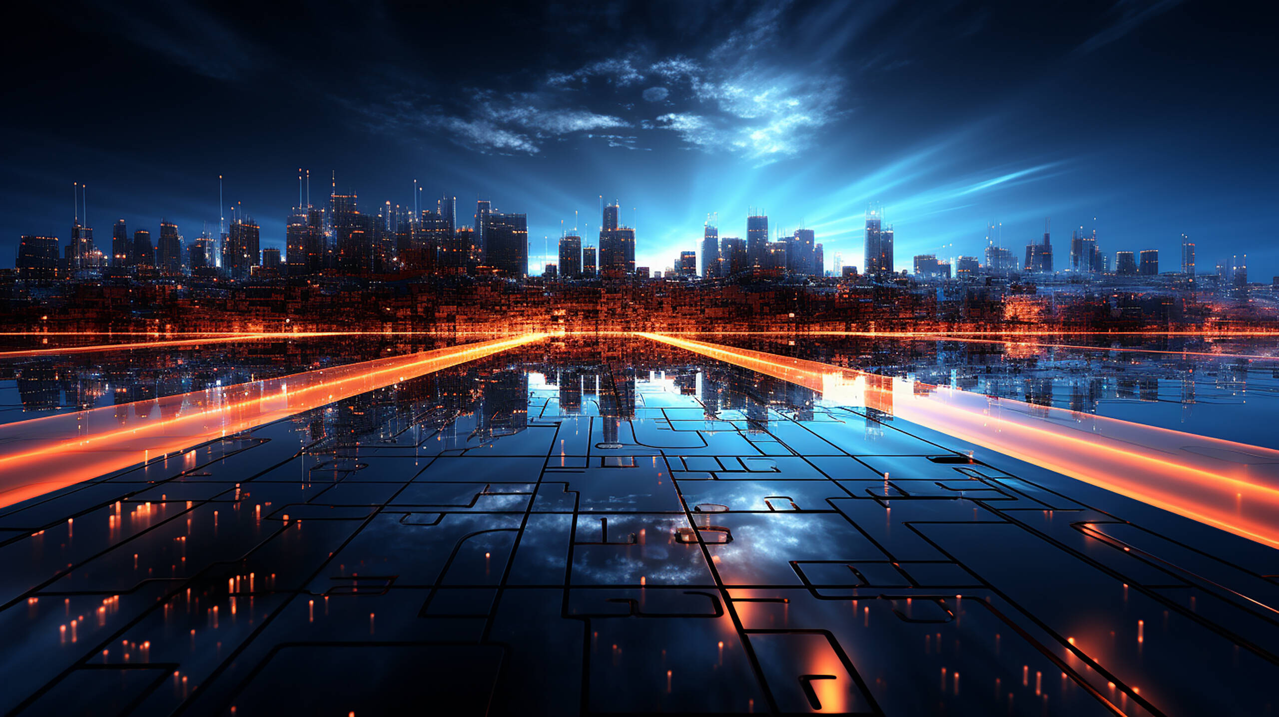 abstract technological background made by AI generative photo